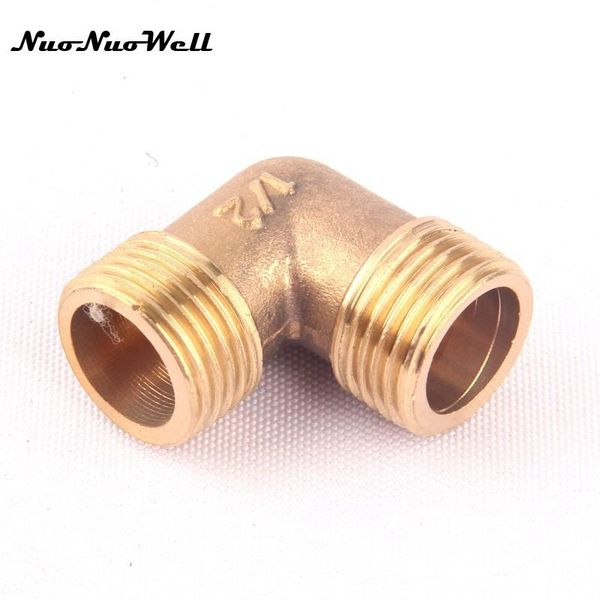 

watering equipments 1pcs nuonuowell brass 1/2" male hose 90 dgree elbow connector for garden irrigation pipe metal adapter coupler