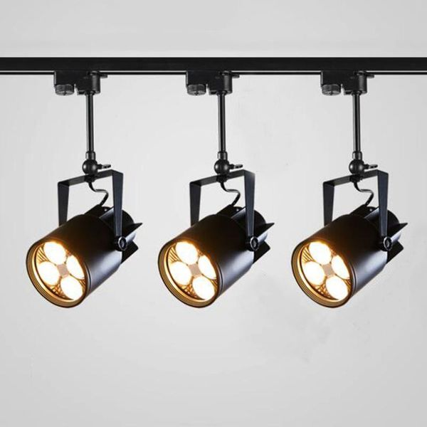 

thrisdar loft art industrial retro led track lamp 15w 25w 35w bar clothing store spotlights vintage rail light lights