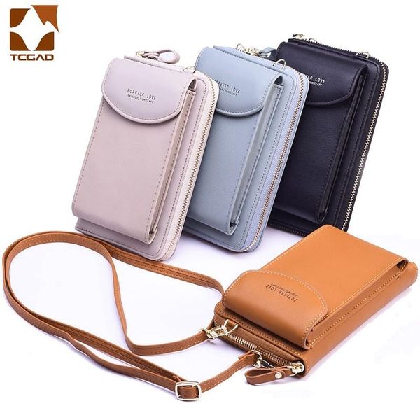 

wallets wallet for women crossbody phone case multi function shoulder bag 2021 fashion women's female purses carteira, Red;black