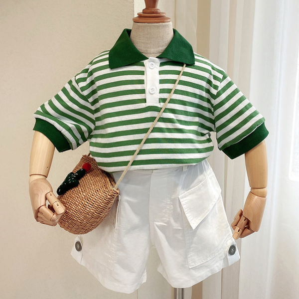 

baby boy short-sleeved suit summer new baby childrens children comfortable western boy polo shirt summer trend boys clothes, White