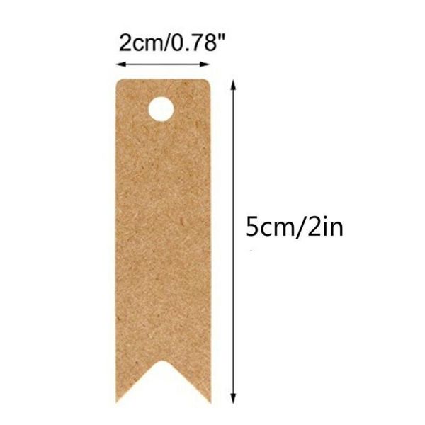 

decorative flowers & wreaths 100pcs kraft paper label diy hang tags blank price with rope christmas party wrapping supplies wedding favors