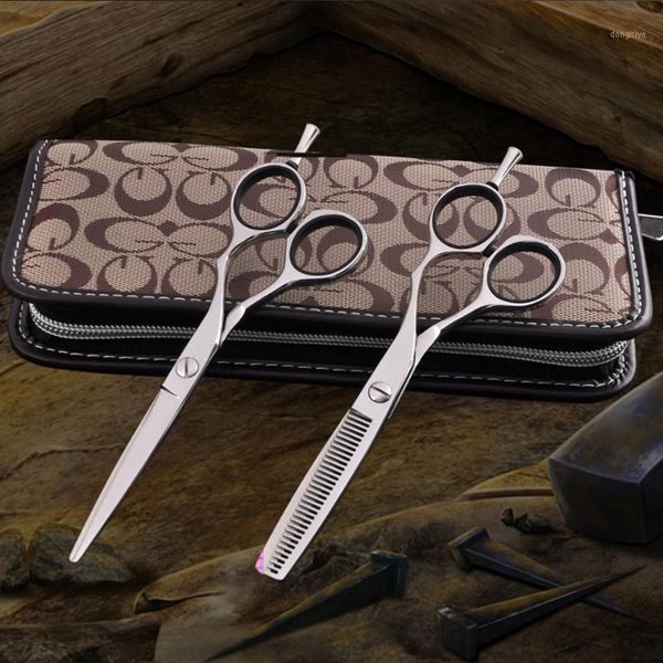 

professional hairdressing scissors set silver hair cutting/thinning 5.5/6 inch scissor for hairdresser with bags1