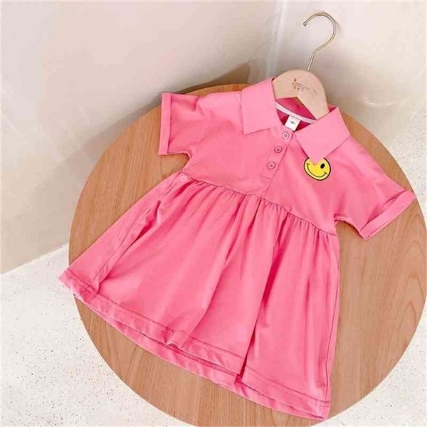 

summer arrival girls fashion cartoon dress kids smile es 210528, Red;yellow