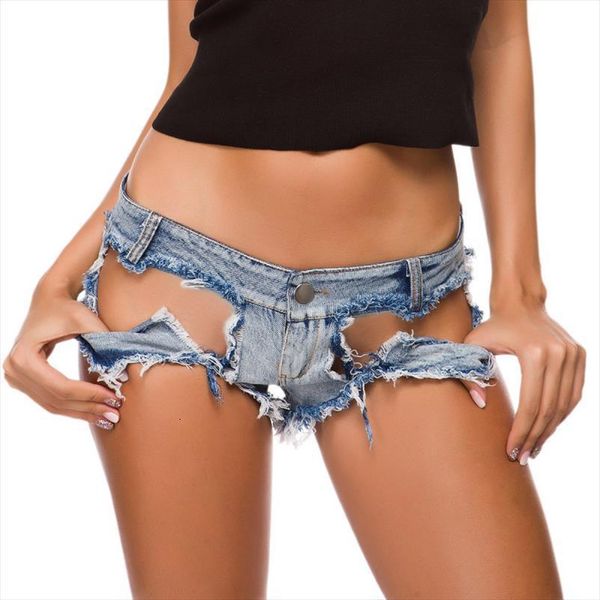 

summer micro mini clubwear womens short blue denim holes with low waist cotton ants korean, White;black