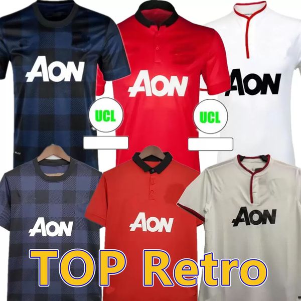 

2013 2014 manchester retro soccer jerseys classic vintage scholes united ronaldo uniform 2006 2007 2008 2009 man utd football shirt rooney g, Black;yellow