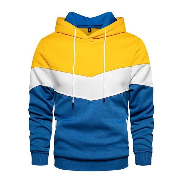 

men's hoodies & sweatshirts 21ss colorblock hoodie pullover clothing casual fleece loose warm street shirt male solid color fashion fal, Black
