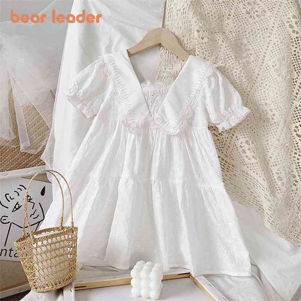 Crianças meninas vestidos casuais moda verão bebê menina bowtie laço doce vestidos crianças trajes de casamento 2-6 anos 210429