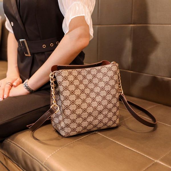 

evening bags shoulder bag for women 2021 luxury with crossbody sling chain strap plaid mahjong designer brand pu leather vintage handbags
