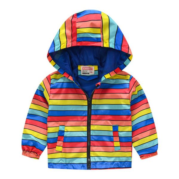 

jackets 2021 autumn spring kids outerwear toddler baby grils boys long sleeve cartoon print hooded coat outfits, Blue;gray