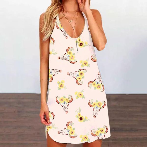 

casual dresses womens sunflower print dress retro o-neck sleeveless hollow out harajuku fashion tank vestido de mujer, Black;gray