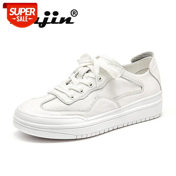 

fujin women's white shoes genuines quality women sneakers platform spring autumn fashion breathable flat bottom chunky shoes #3s7i
