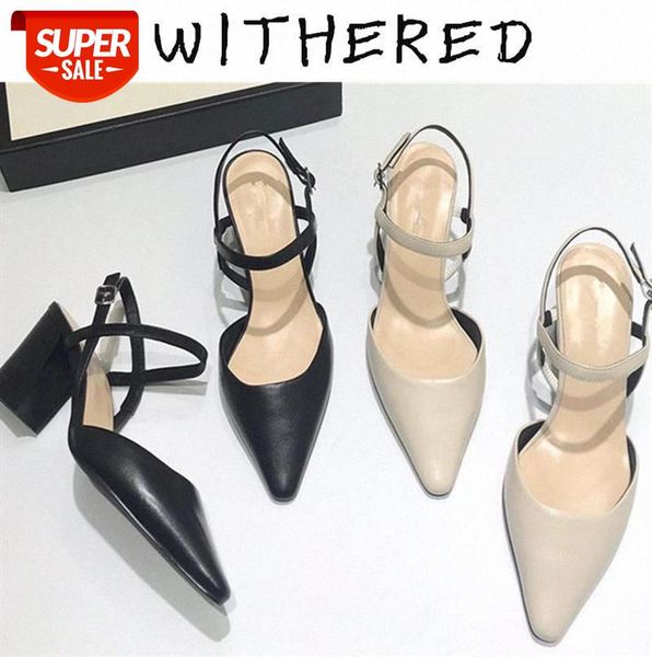 

withered summer women shoes women sandals england ins blogger genuine cusp stiletto high-heeled sandals shoes woman #zn5q, Black