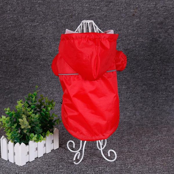 

kokobin pet dog raincoat hooded pu reflective waterproof soft rain coat clothes four seasons jacket apparel