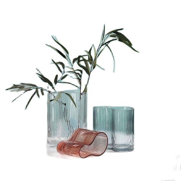 

vases nordic luxury geometry glass vase decoration household modern large transparent living room home accessorie gift