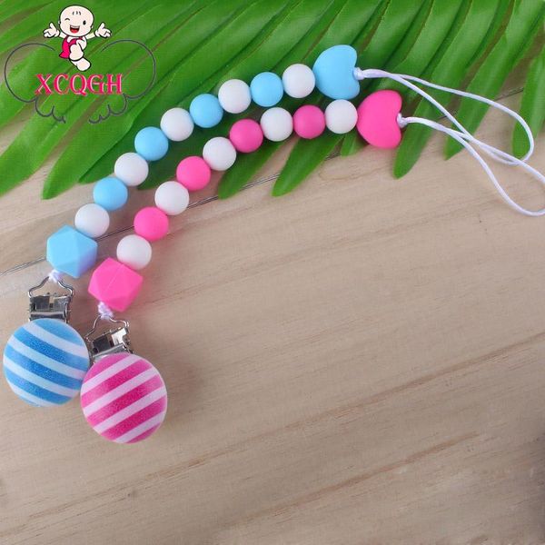 

pacifiers# xcqgh silicone baby pacifier chain diy beads anti-lost