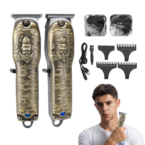 

rechargable hair trimmer all metal clipper professional for men cutting machine styling tools clippers