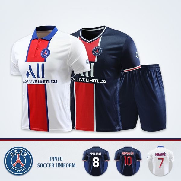 

big paris football suit boys' training team uniform mbapene malmbape jersey, Black;white