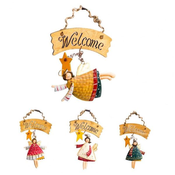 

decorative objects & figurines angel pendant lovely multifunctional wooden resin hanging drop ornament for home wind chimes decorations