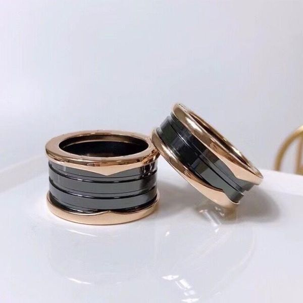 

cluster rings original 925 sterling silver ceramic ring for women rose gold couple classic jewelry wedding gifting, Golden;silver