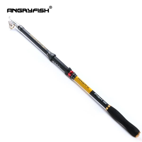 

angryfish 2.1m-2.4m multifunction carbon fishing pole travel rod and bag boat rods
