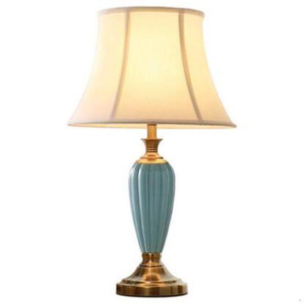 

table lamps modern simple america country ceramic fabric lamp for foyer bed room apartment porcelain desk light h 58cm 1882