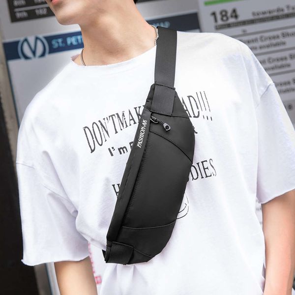 

style waist bag men's trend multi-functional crossbite chest outdoor sports wo mobile phone can