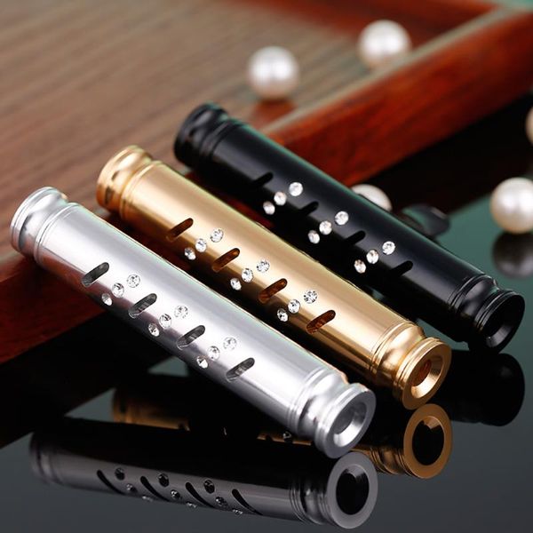 

interior decorations car air freshener ornament aluminum alloy diamond automobiles vent perfume clips fashion solid fragrance diffuser acces