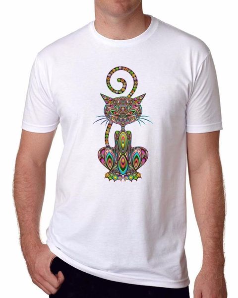 

men's t-shirts tshirt fashion novelty t shirts cute cat pattern white soft mens short sleeve printed tee streetwear, White;black