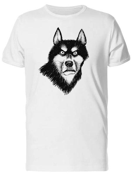 

Cool Grunge Angry Husky Sketch Men's Tee -Image by Shutterstock, White;black