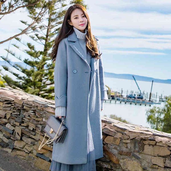 

women's trench coats long women's jacket, long elegant jacket sleeve flip-over collar plus size external use g2hn, Tan;black