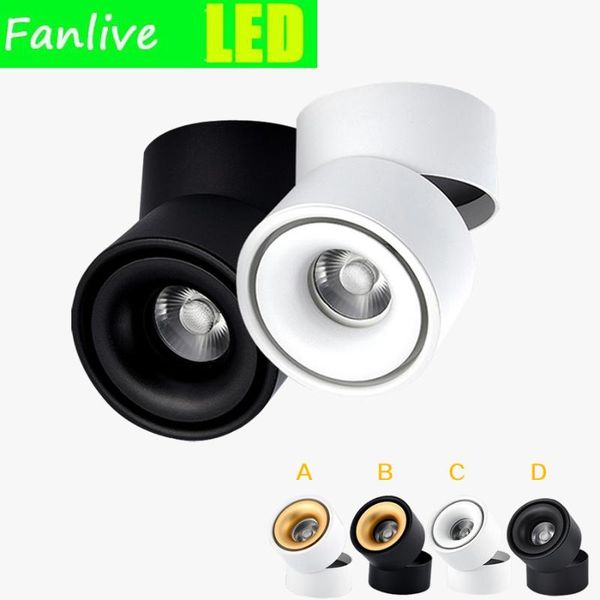 

downlights 10pcs brand led lights 360Â° rotatable surface mounted downlight cree cob 7w 10w 12w 15w ceiling spotlight 110v 220v