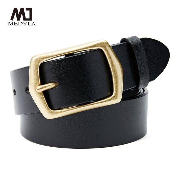 

belts cow genuine leather belt for men luxury designer fashion style vintage copper buckle cowboy male a2006, Black;brown