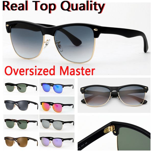 

womens mens sunglasses men women des lunettes de soleil for big face with glass lenses leather case, package, accessories, box, everything, White;black