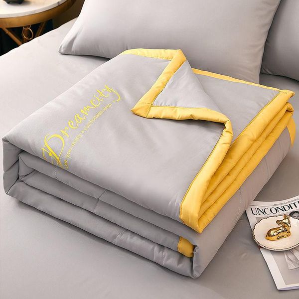 

comforters & sets machine washable summer soft silk quilt air conditioner cool duvet office nap 110x150cm