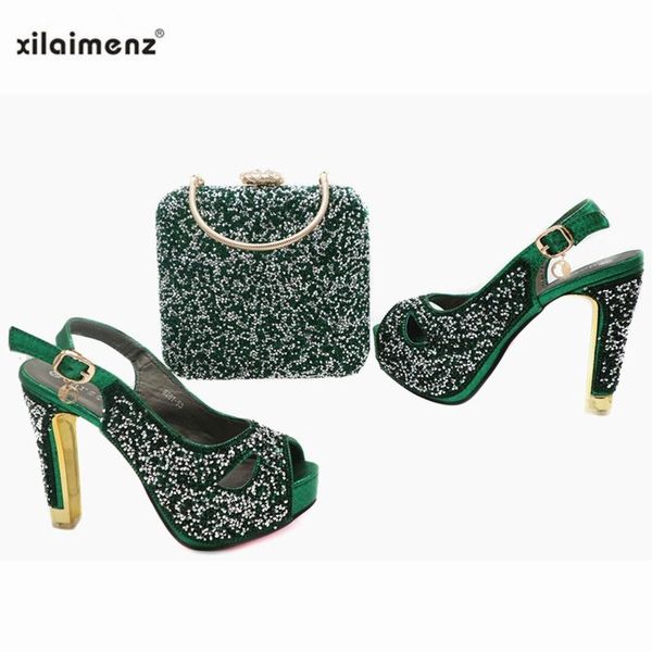 

style italian women shoes and evening bag set slingbacks nigerian ladies super heels to matching in green dress, Black
