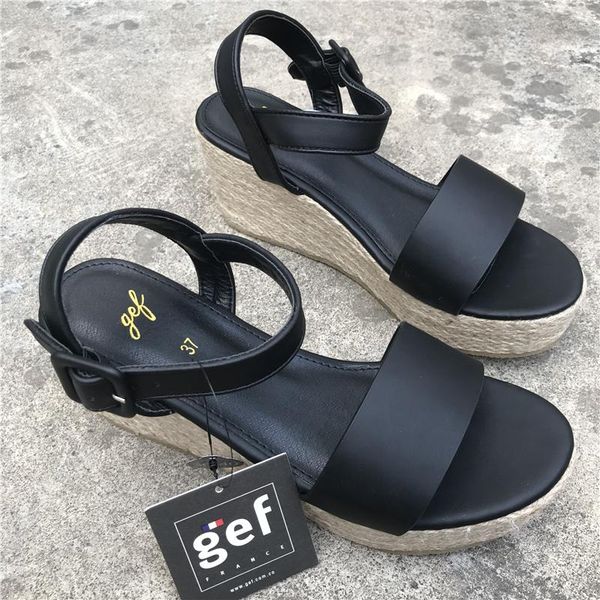 

comfort shoes for women female sandal high heels 2021 summer all-match girls high-heeled fashion flat handmade beige clogs scand dress, Black