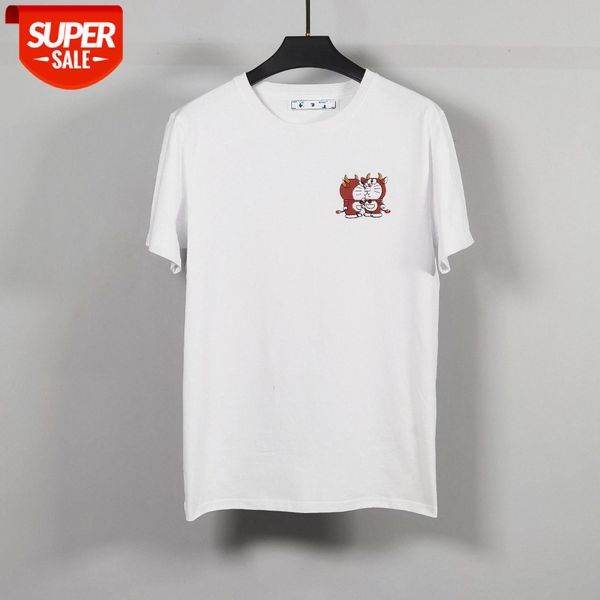 

co-branded horns doraemon kiss pattern short sleeves #bm8e, White;black