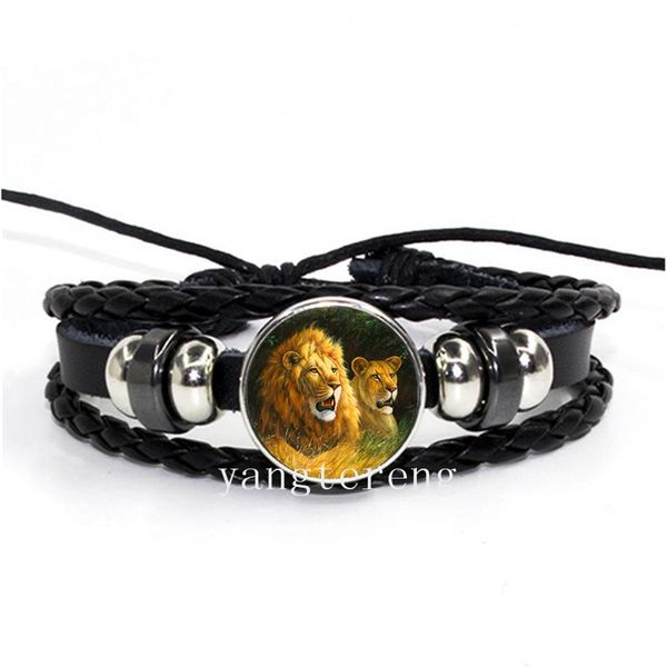 

link, chain 2pcs vintage leather rope woven combination black bracelet@b21