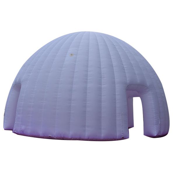 Гигантский воздушный купол, надувной шатер-иглу, палатка для ди-джеев, выставочный навес с 3 дверями, бесплатная воздуходувка в продаже