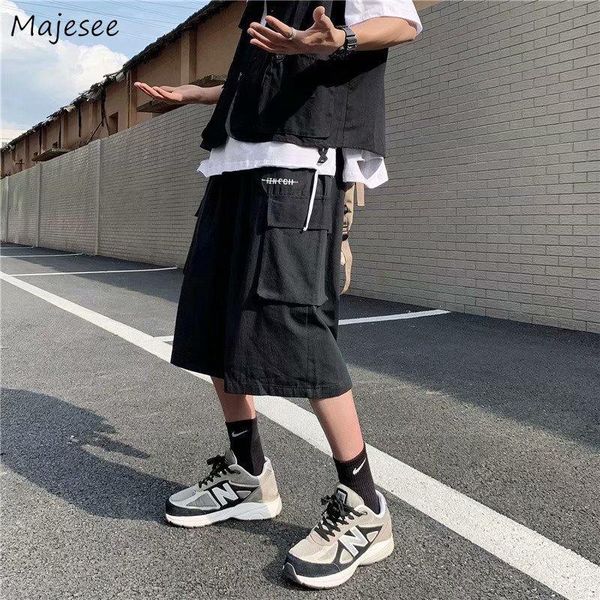 

men's shorts plus size s-3xl men casual safari style black streetwear loose hip hop fashion all-match chic ulzzang harajuku simple, White;black