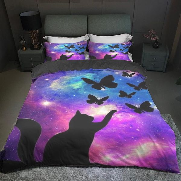 

bedding sets beautiful butterfly pattern down quilt cover set stylish pillowcase home textile bedroom decoration for full size