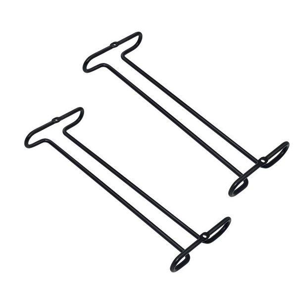 

tablewine racks 2pcs simple glass rack inverted tall cup holder single row perforated red kitchen bar set