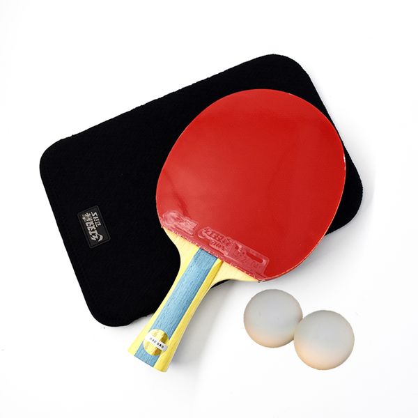 DHS rápido ataque mesa de tênis mesa conjunto 5/6 estrela poderoso ping pong paddle morcego com espinhas de cara dupla - em borracha