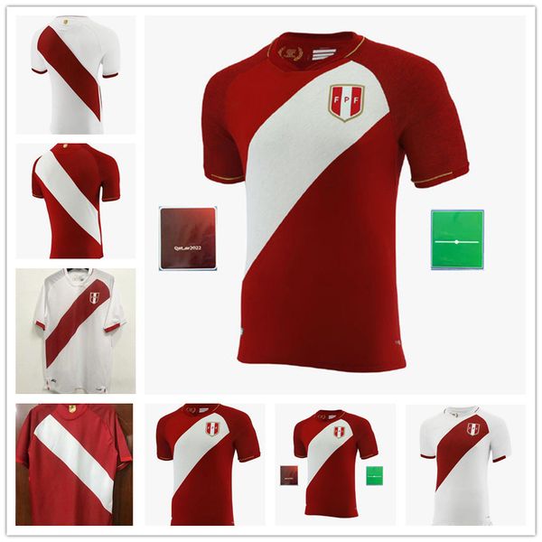 

21/22 peru soccer jerseys copa american 2021 national team home away lapadula guerrero farfan flores perú hombres camisetas de fútbol cueva, Black;yellow