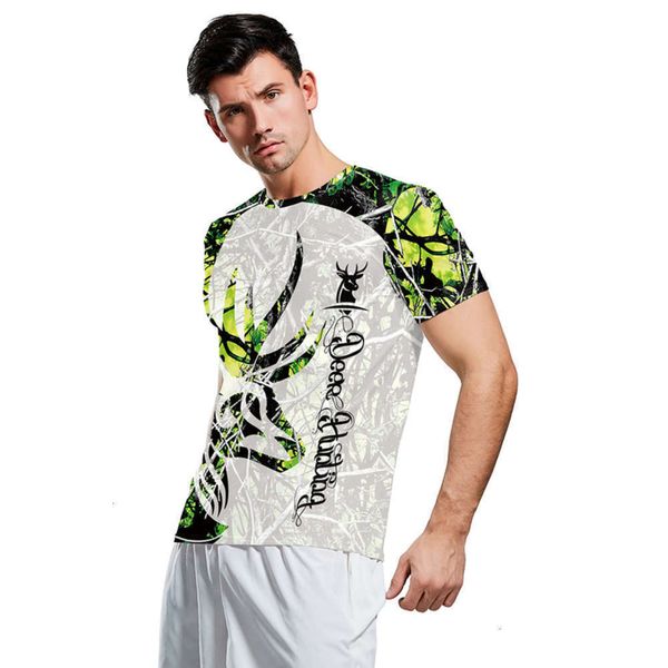 

sweatshirtspopular & men's hoodies deer pattern fashion loose summer round neck printed short sve t-shirt for men, Black