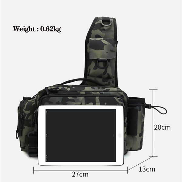 

fishing accessories large-capacity lure storage bag multifunctional backpack shoulder messenger tackle rod gear