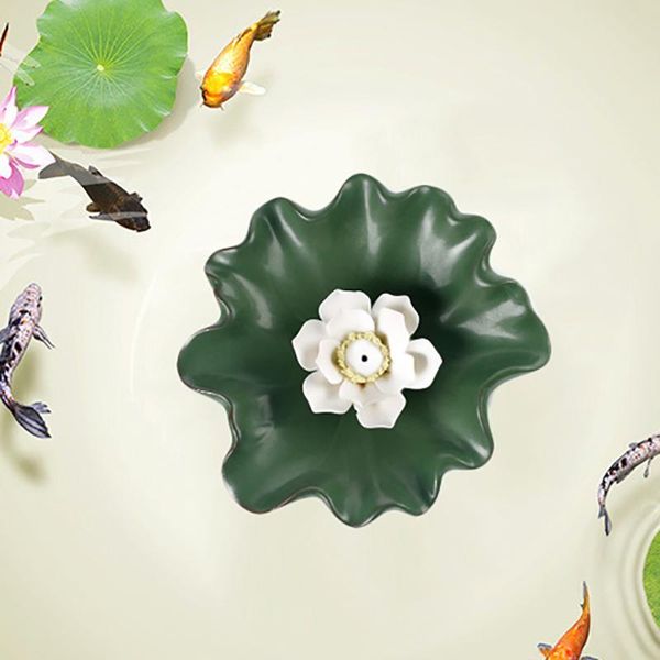 

fragrance lamps ceramic backflow line incense burner lotus holder relieve fatigue creative home office bouddha decor