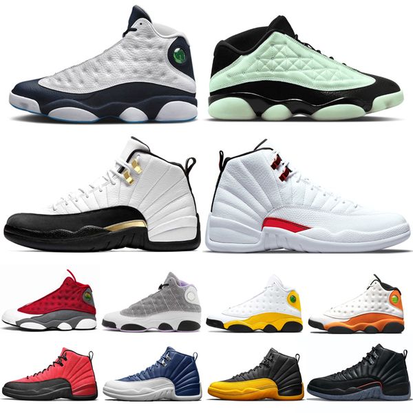 

men basketball shoes 12s winterized wntr royalty taxi indigo red flint singles day 13s playground mens sports sneakers 7-13