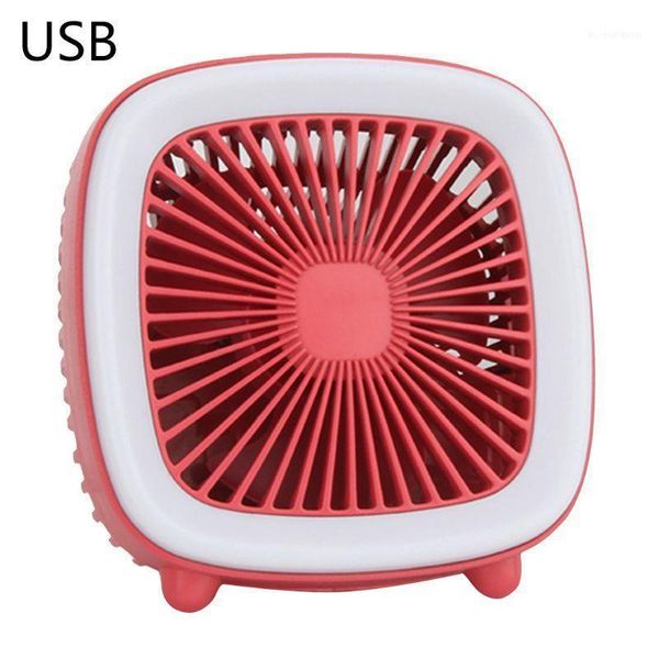 

portable mini deskfan retro tv design air cooler with led light usb 3 speeds y5lf11