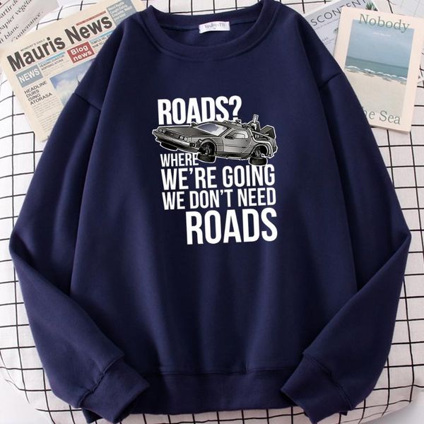 

men's hoodies & sweatshirts autumn back to the future funny men oversize crewneck sweatshirt fashion casual streetwear pocket fleece pu, Black